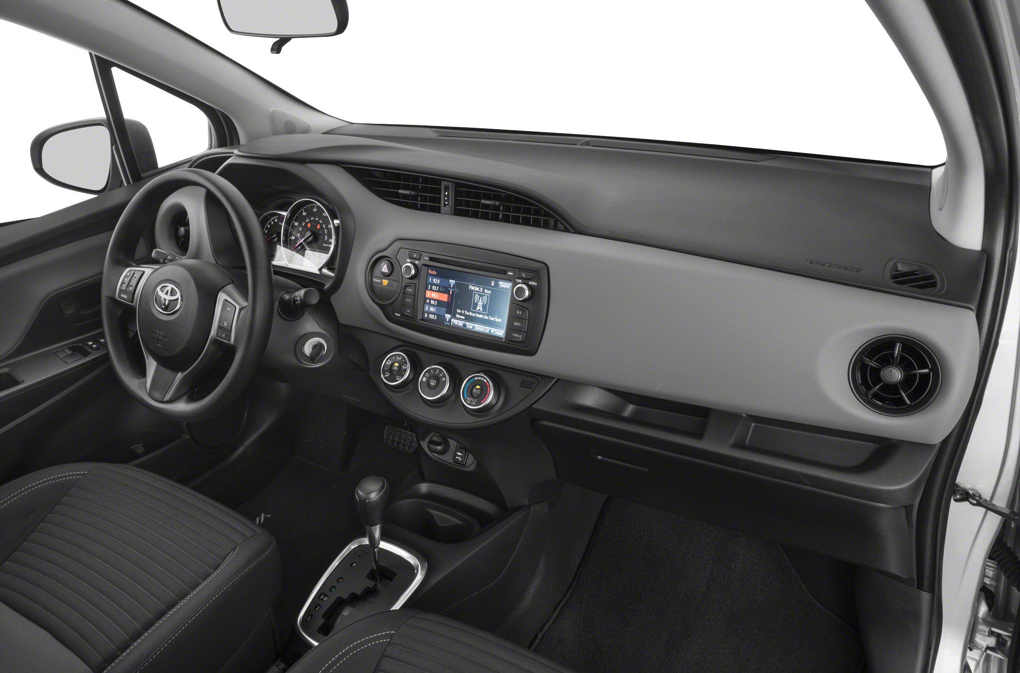 Dashboard and infotainment system with ergonomic controls