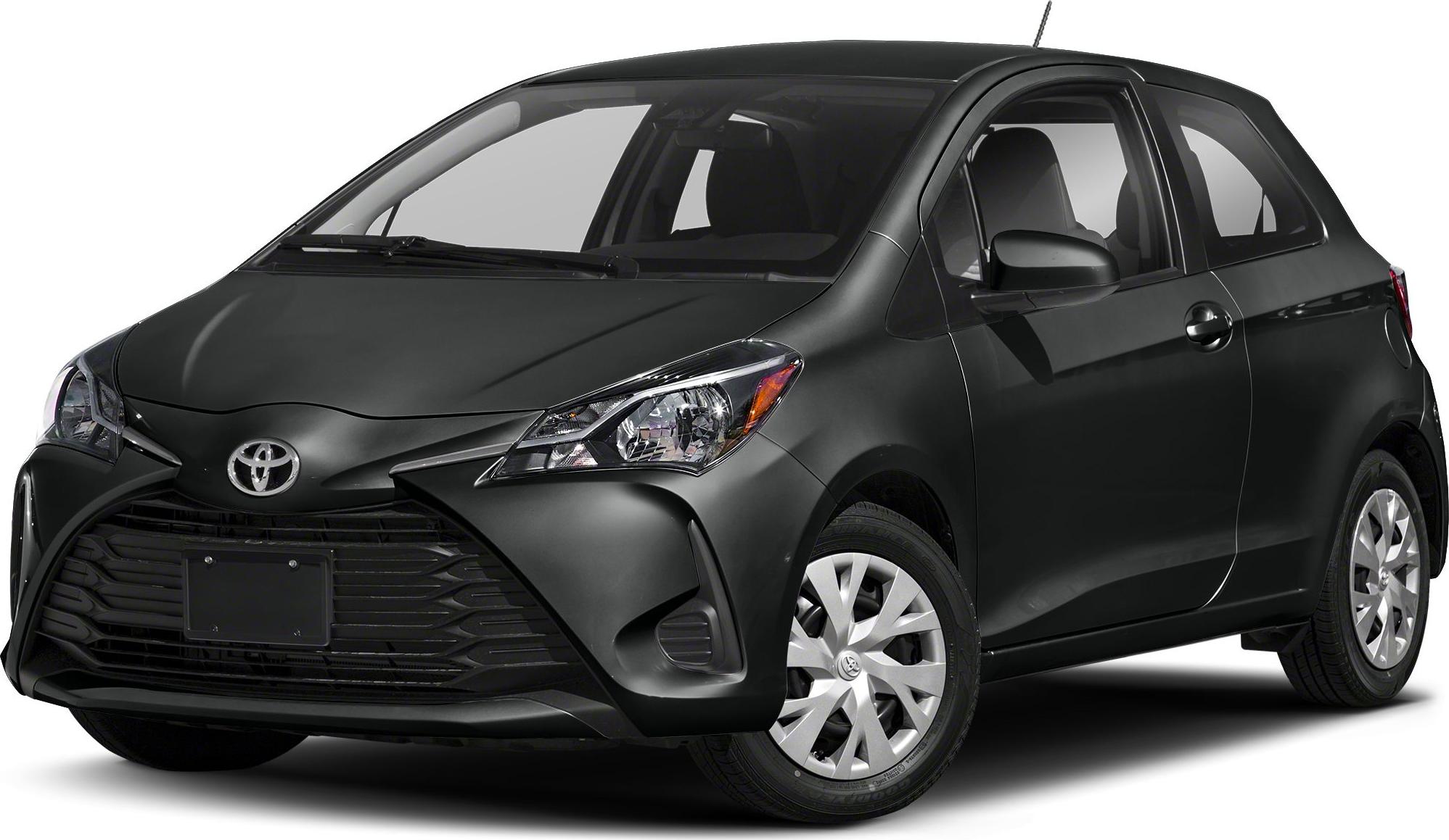 Compact hatchback with sleek front grille and angular headlights