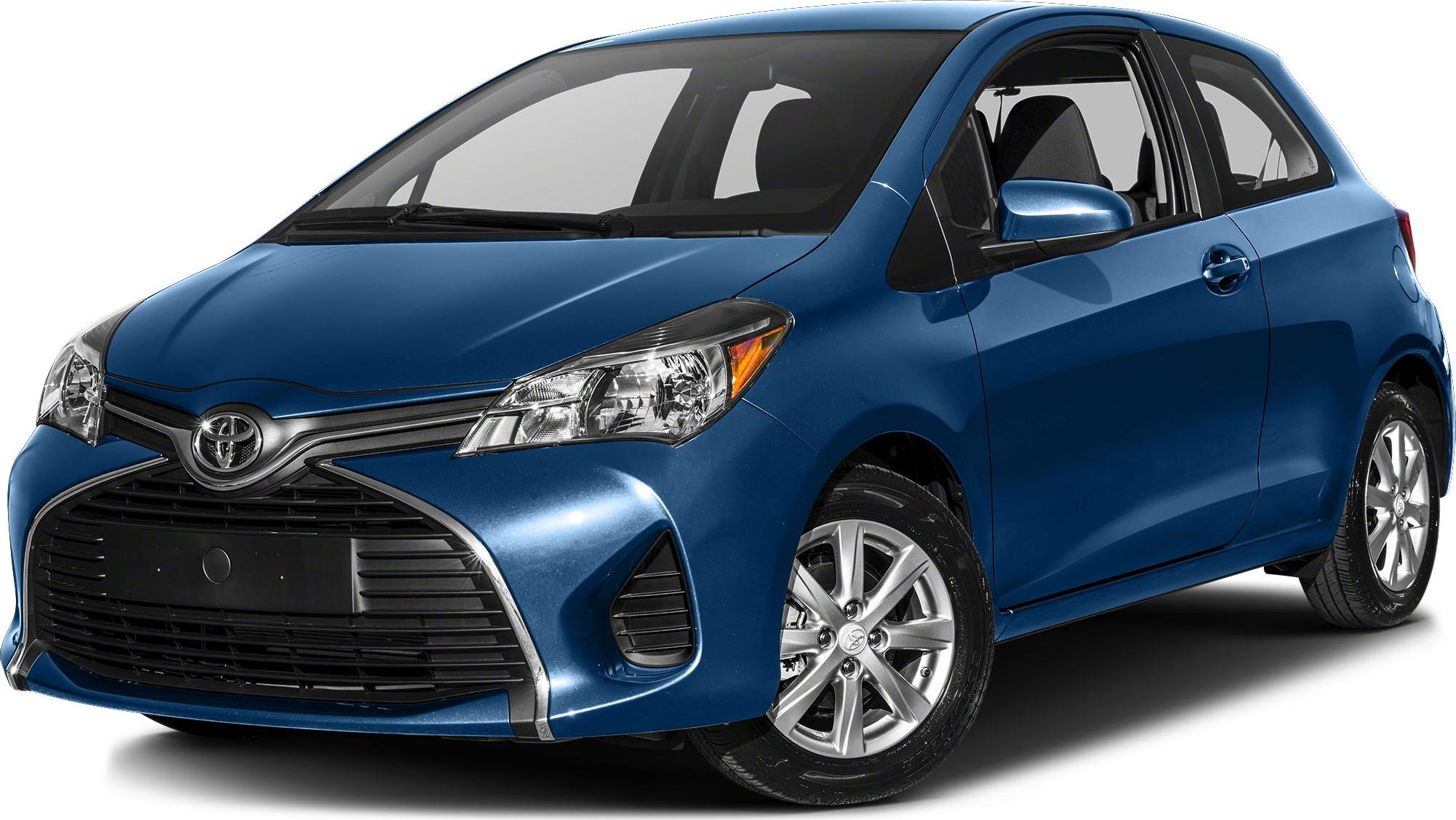 Compact hatchback with flared grille and alloy wheels side view