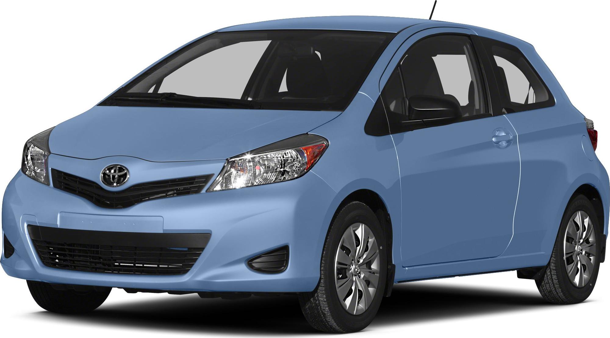 Front three-quarter view of compact hatchback with distinct headlights and grille