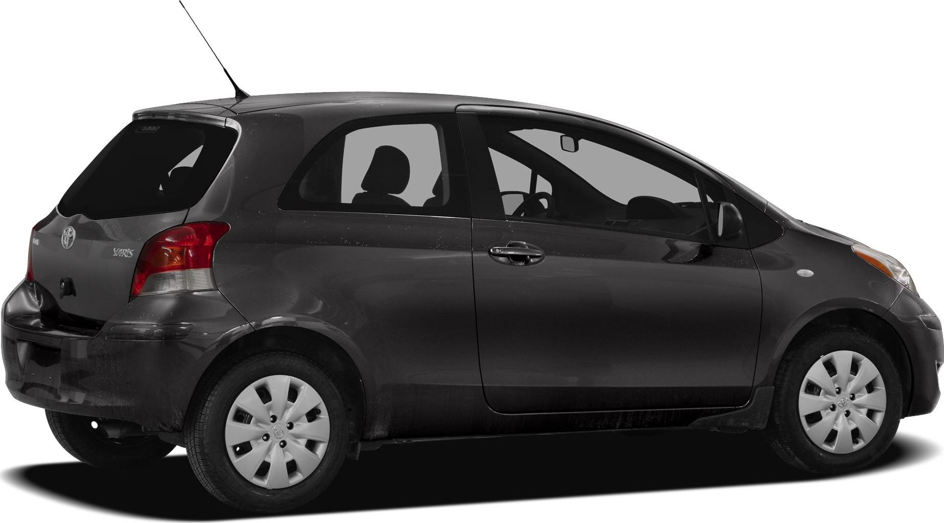 Two-door compact hatchback with rear light cluster and bumper damage