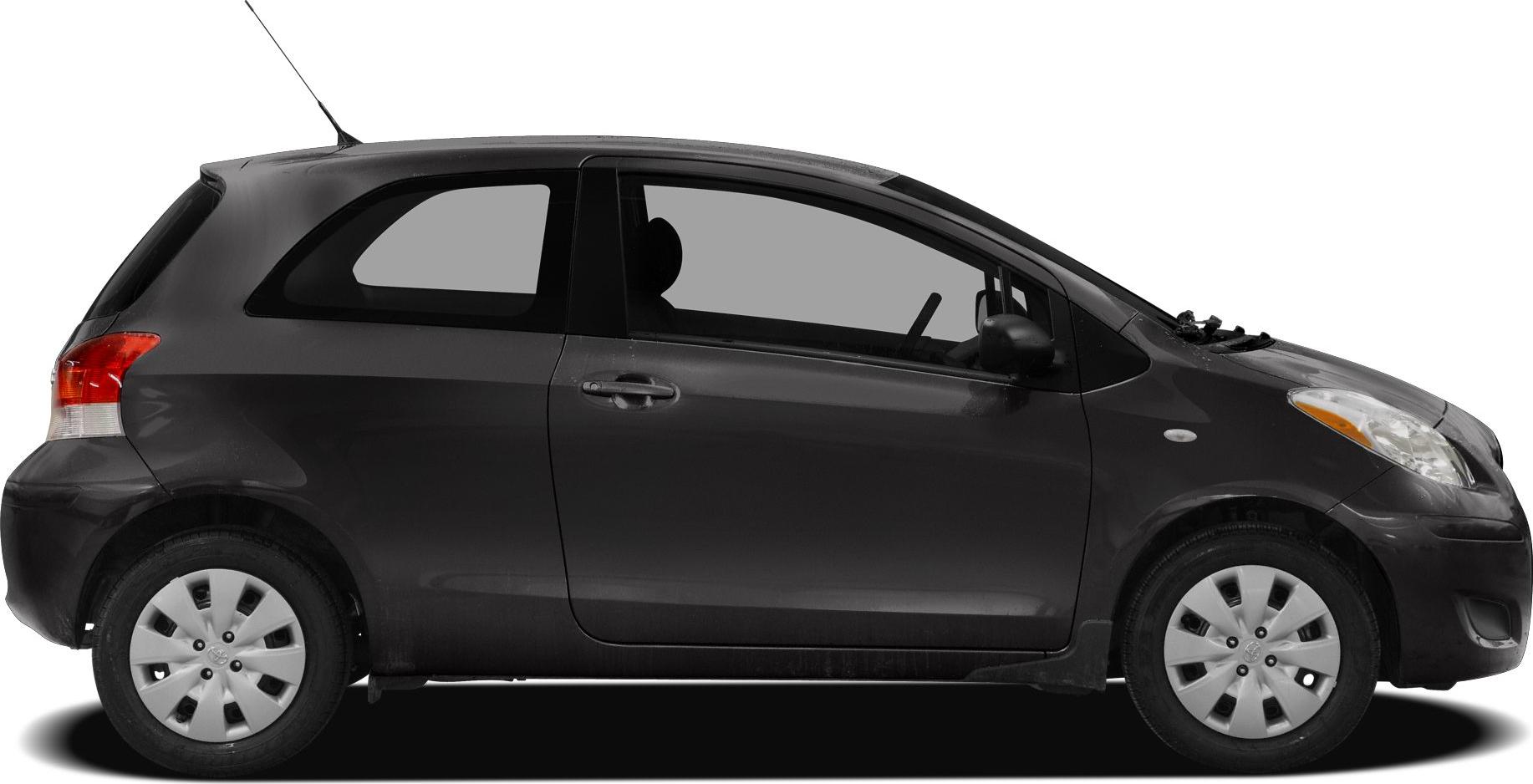 Side view of a compact 3-door hatchback with smooth lines and small wheels