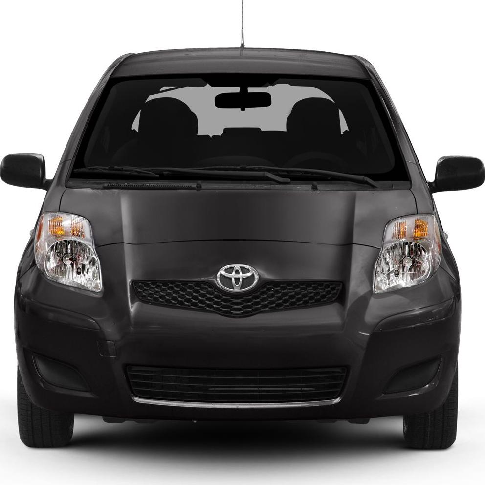 Front hatchback view with headlights and grille