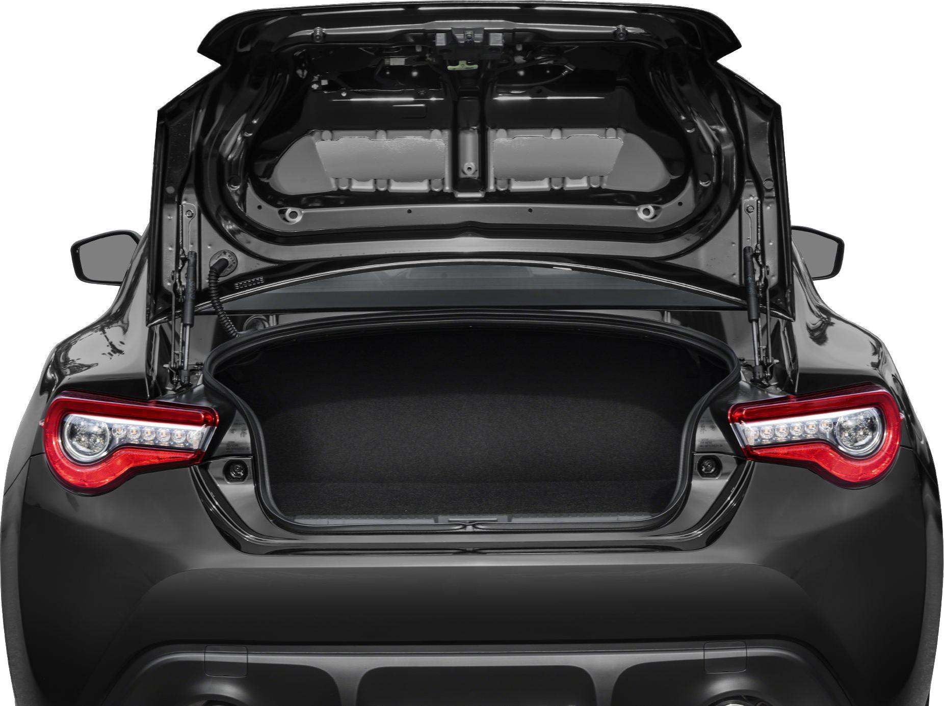 Open rear trunk and distinctive LED tail lights with black finish