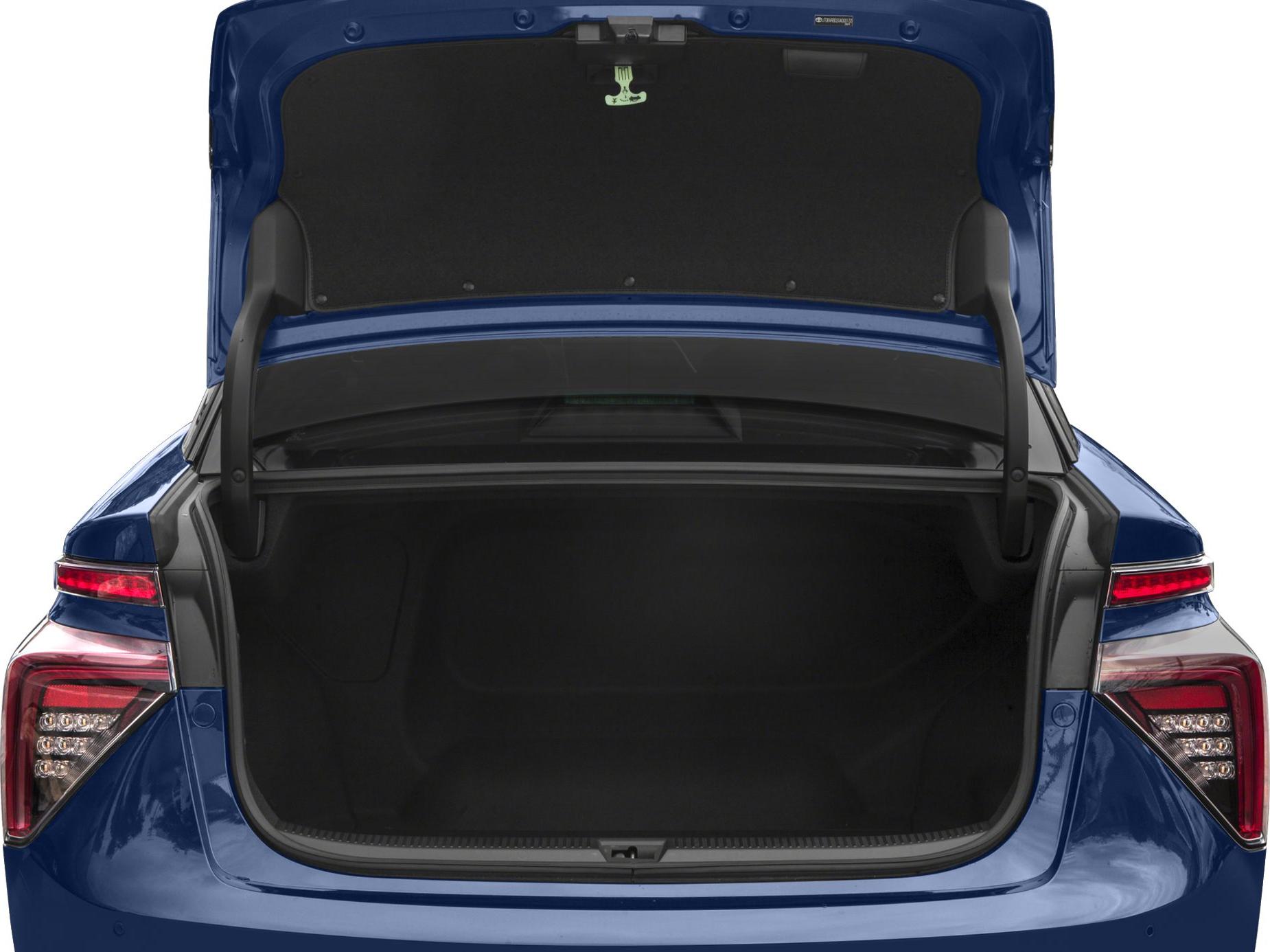 Open rear trunk with modern taillights and spacious cargo area