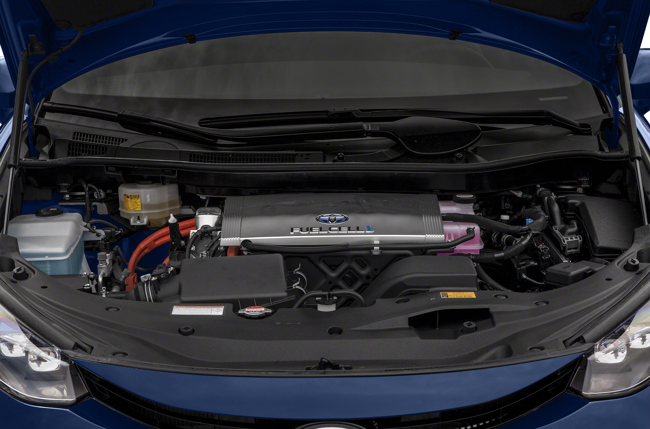 Fuel cell engine bay with hydrogen technology components