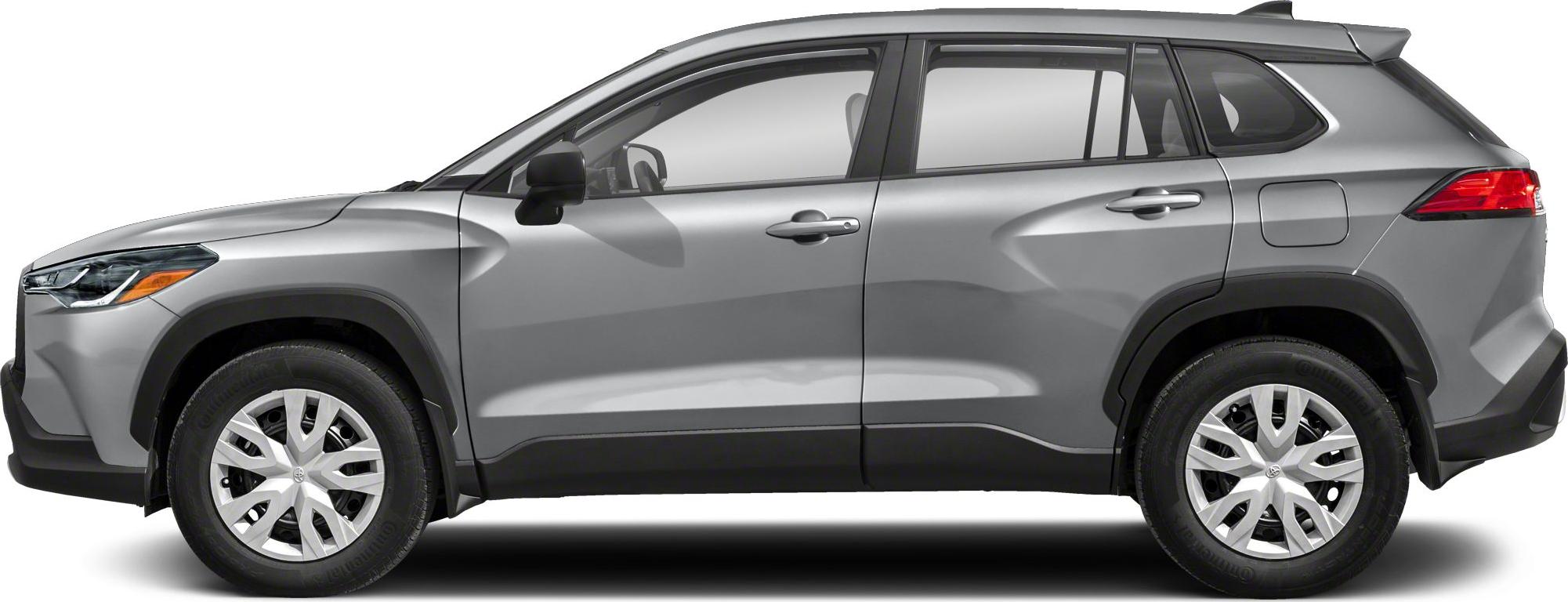 Side profile with sculpted body lines and alloy wheels