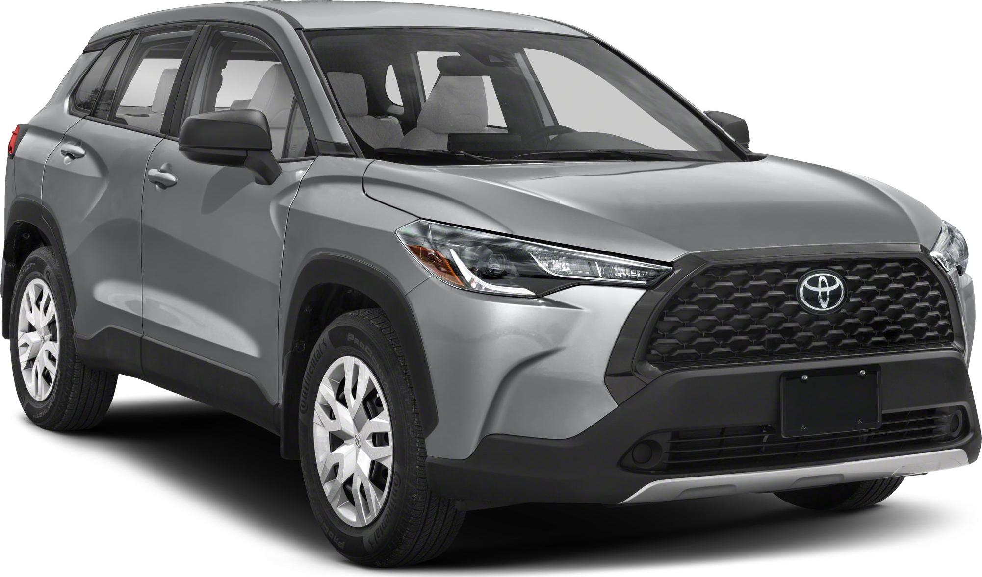 Front 3/4 view of SUV with hexagonal grille and sleek headlights