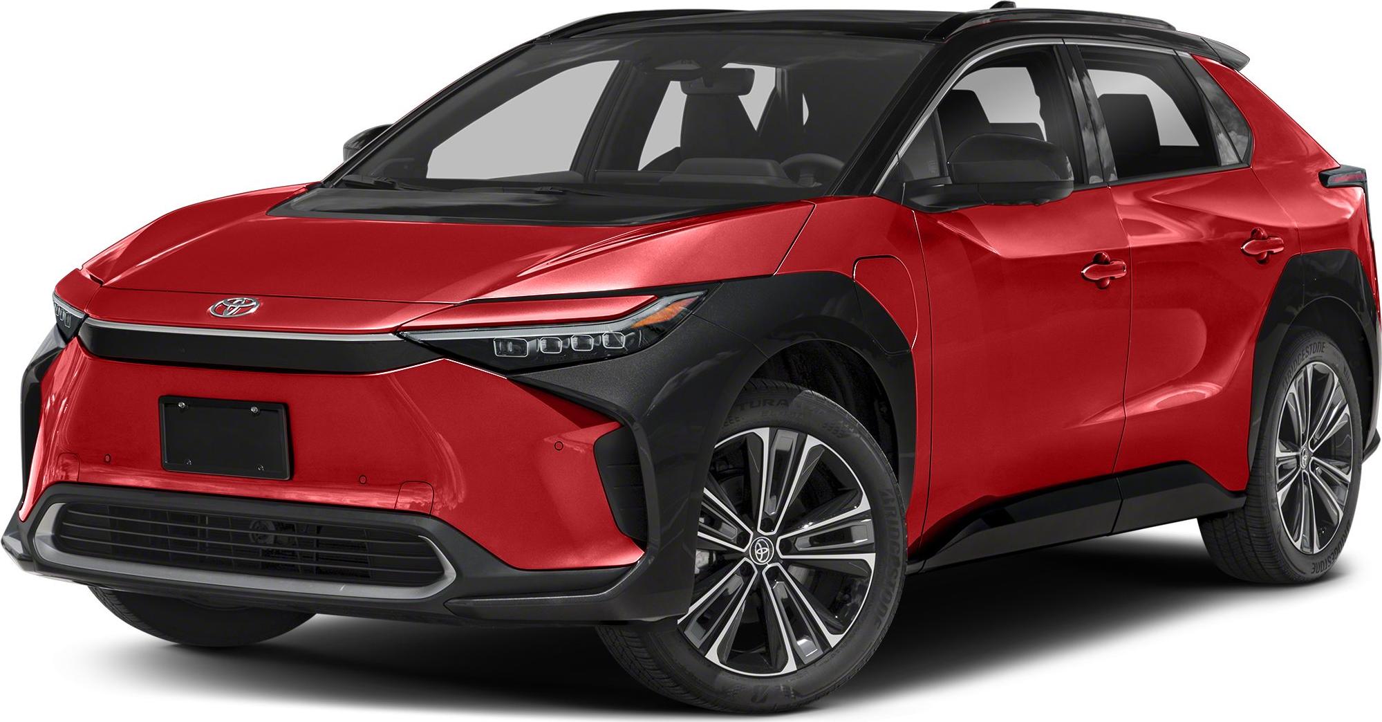 3/4 front-left view, Supersonic Red W / Black Roof