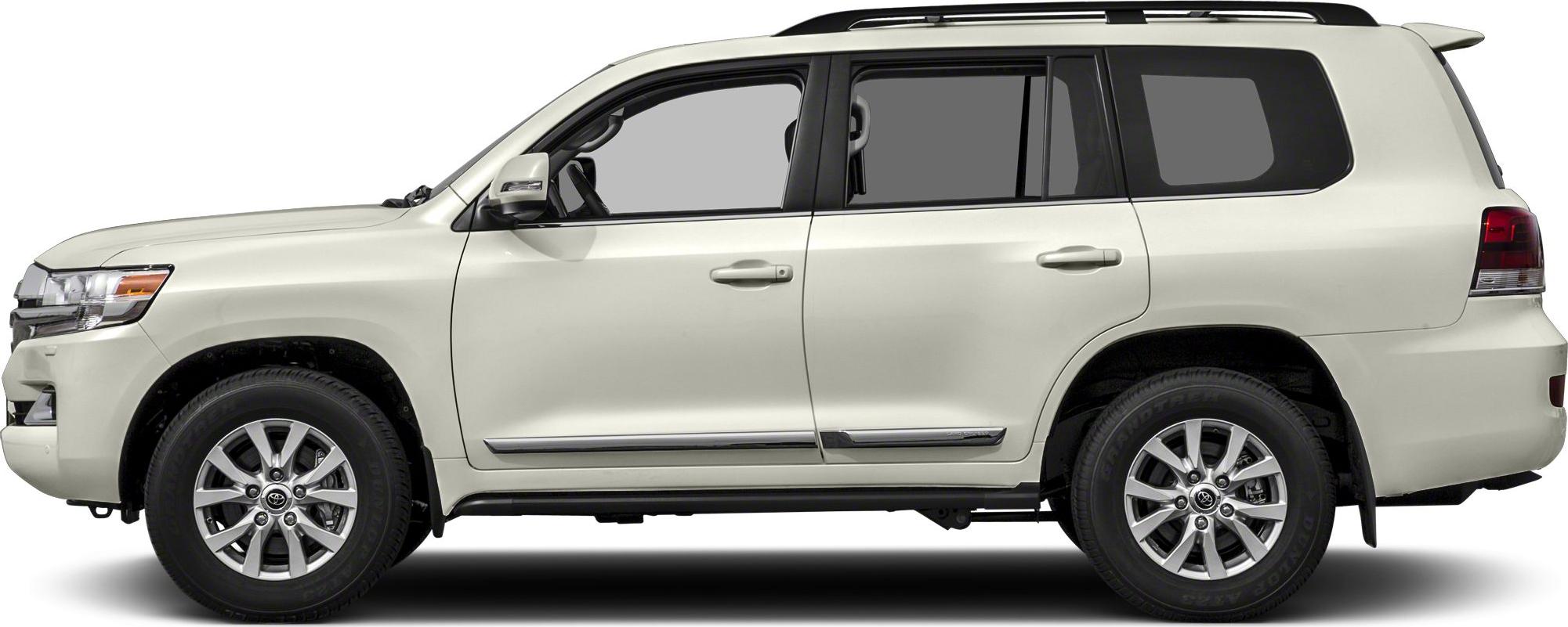White full-size SUV side profile with chrome detailing and alloy wheels