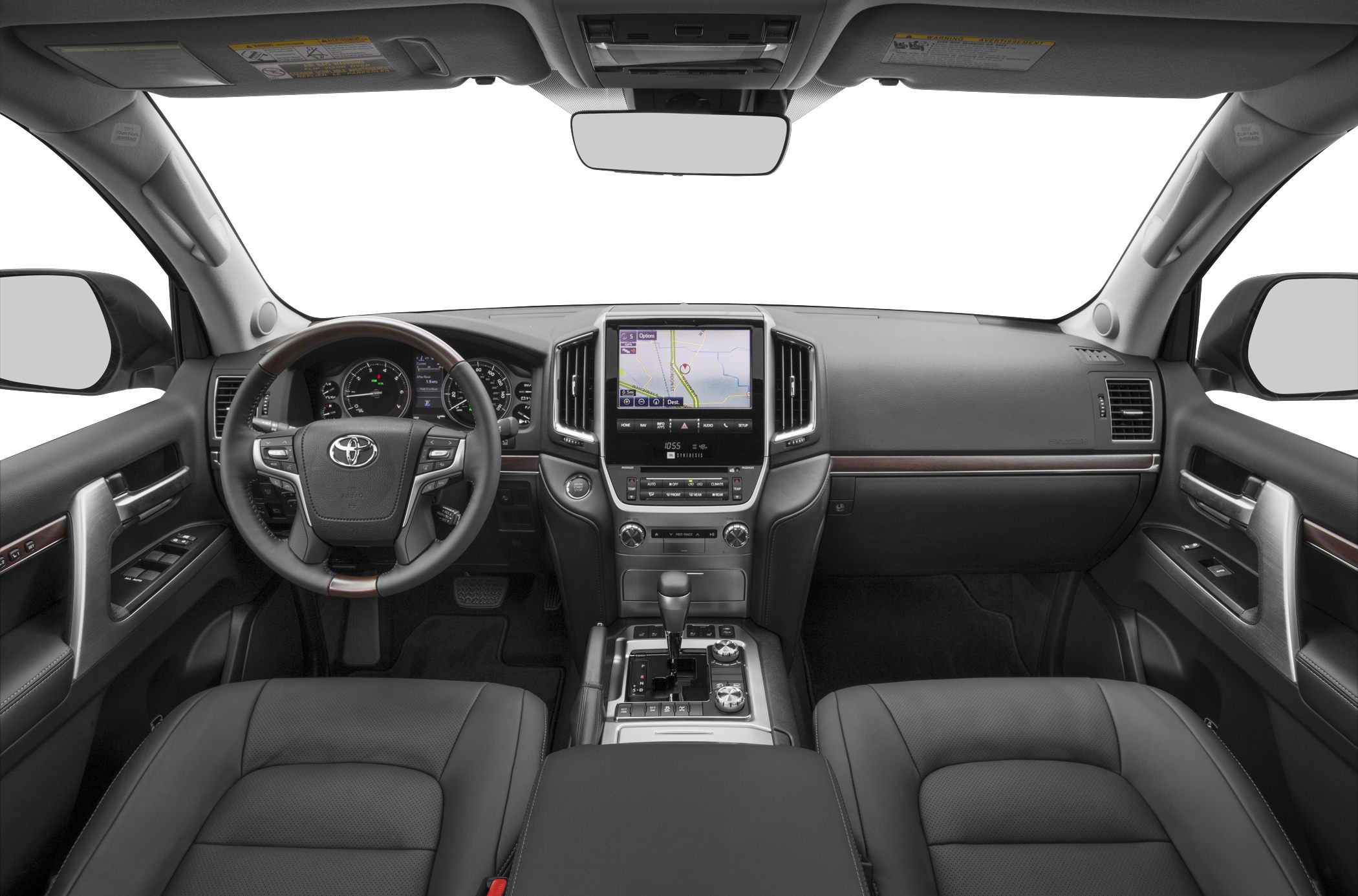 Advanced dashboard and touchscreen central console interior