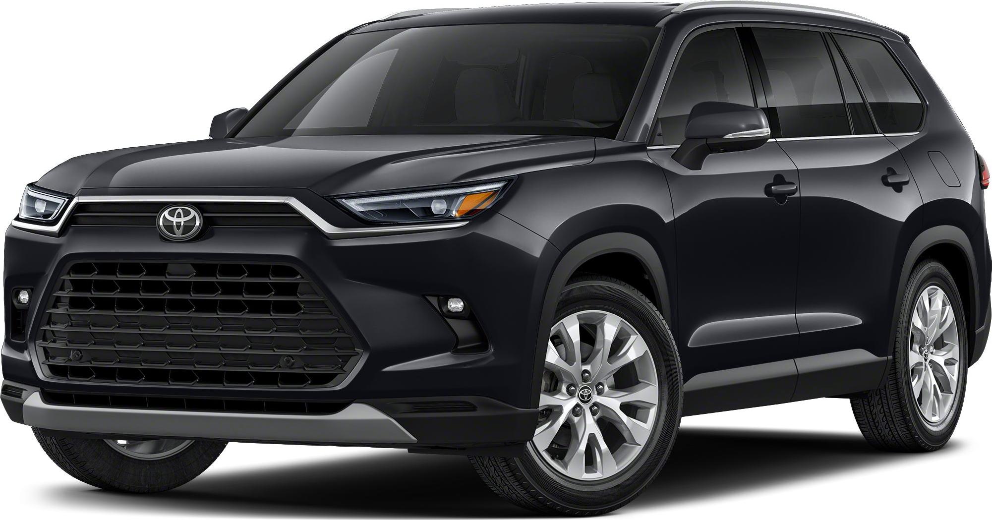 Black SUV with large hexagonal grille and sleek LED headlights