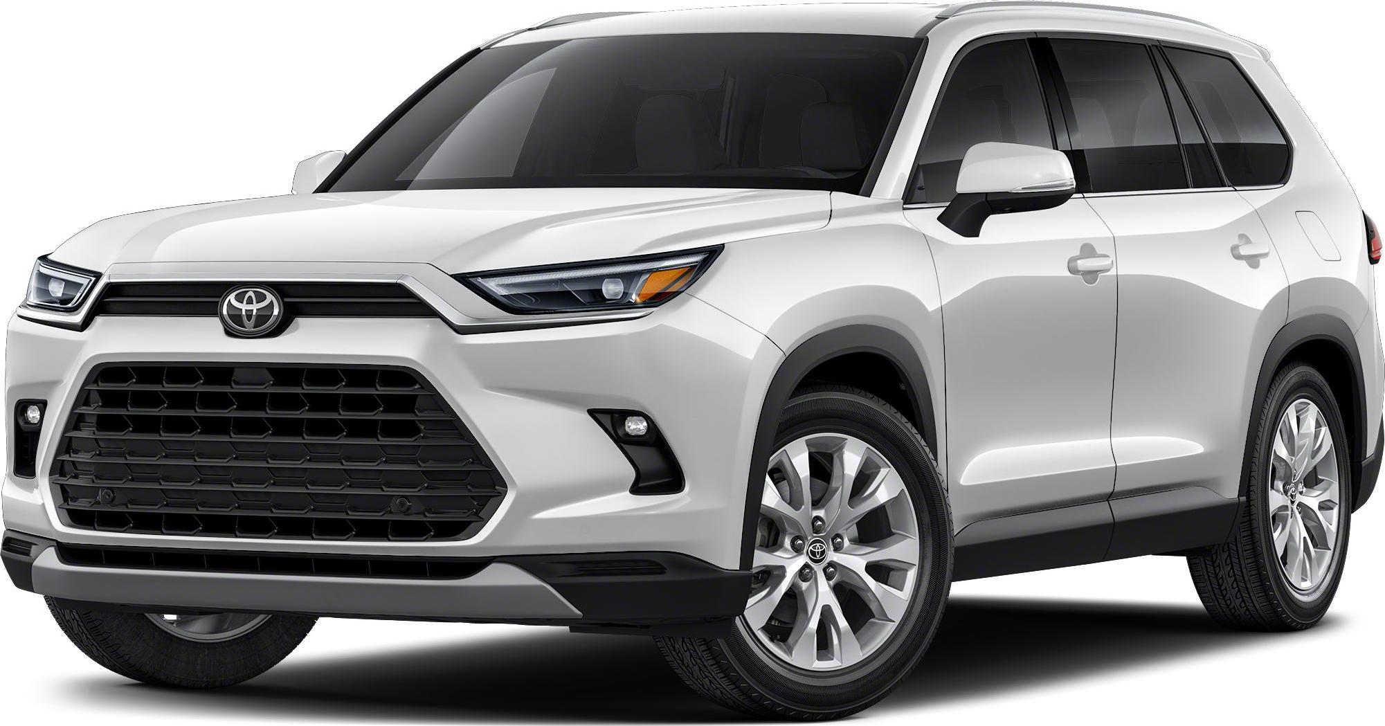 Hexagonal grille and angular headlights on a large SUV