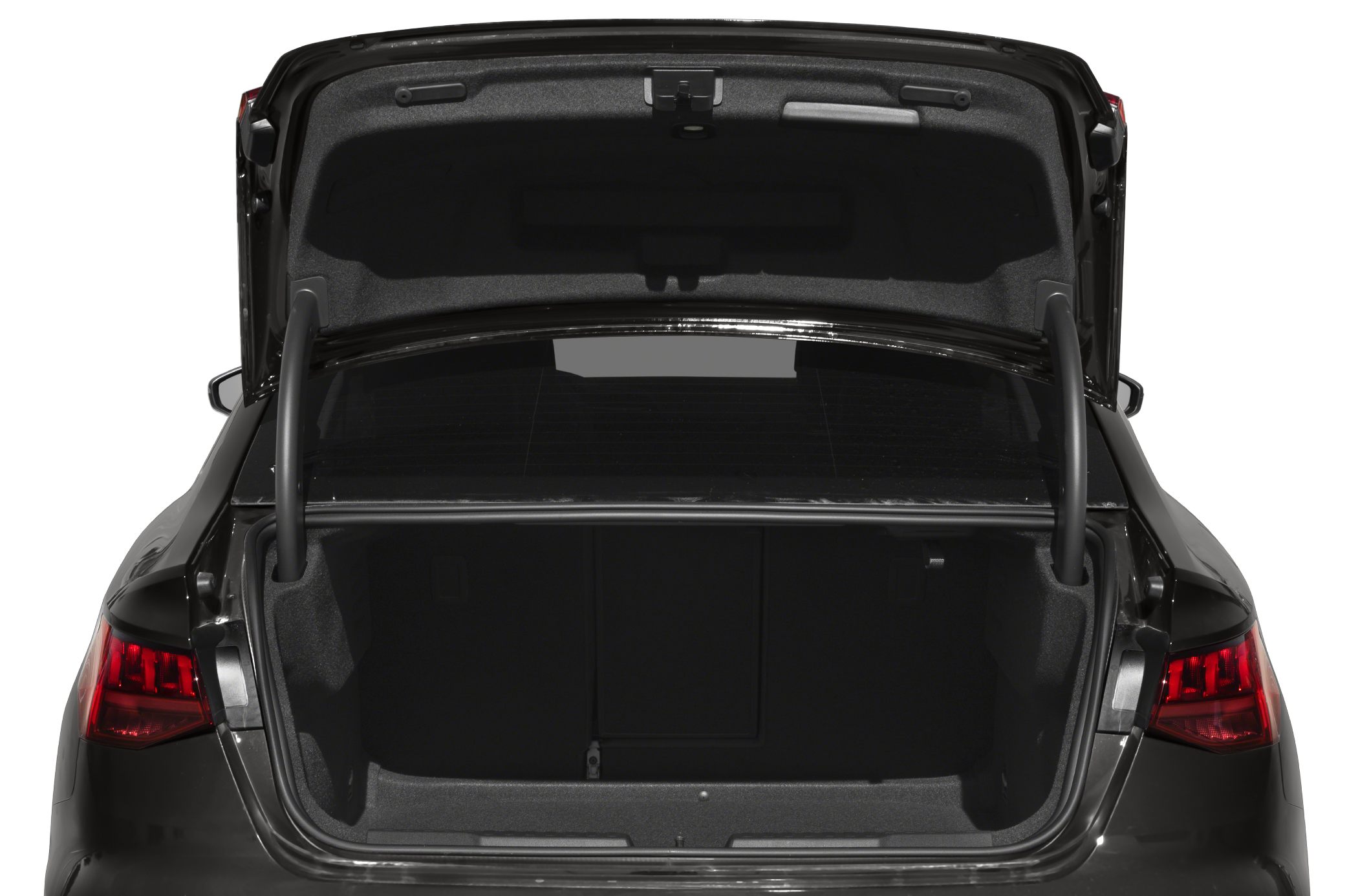 Open trunk with visible spacious cargo area and rear seat access