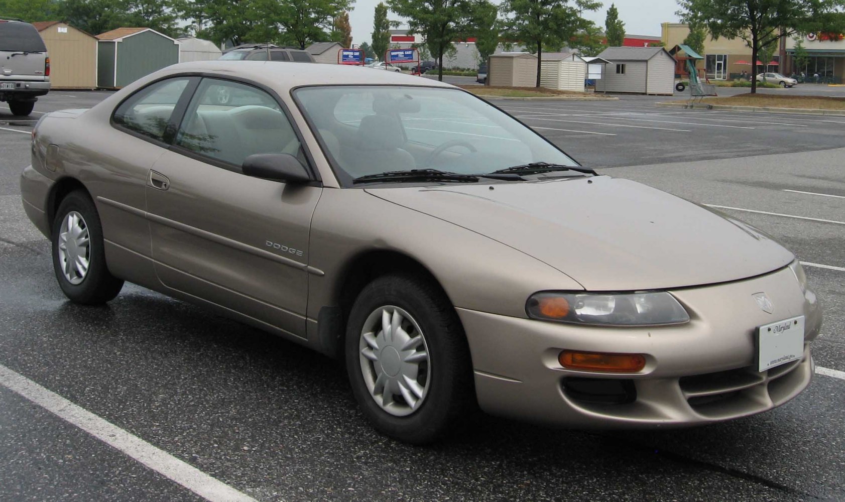 Front three-quarter view of aerodynamic coupe body
