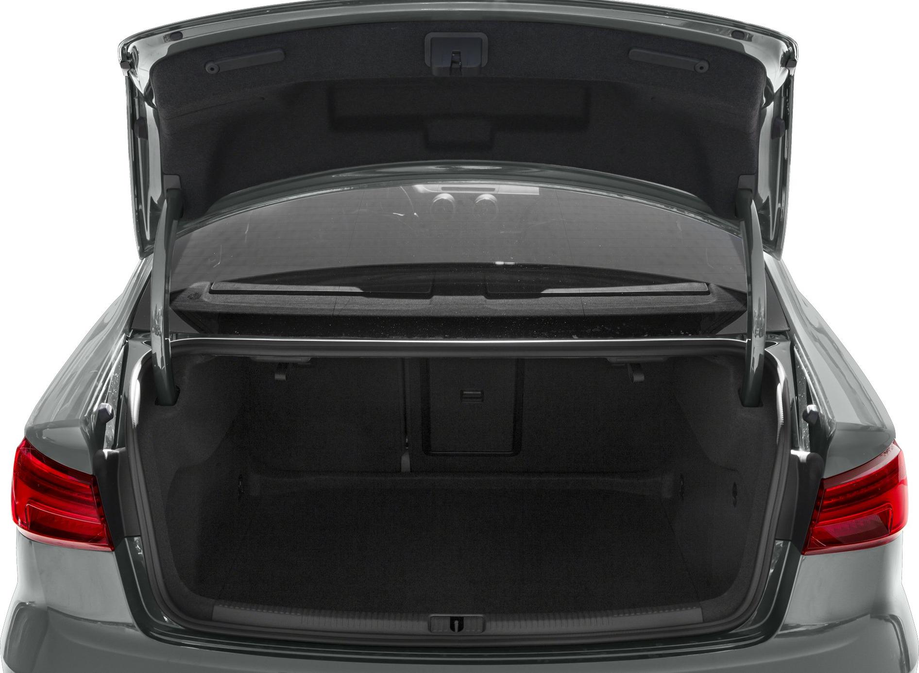 Open spacious trunk interior with rear taillights visible