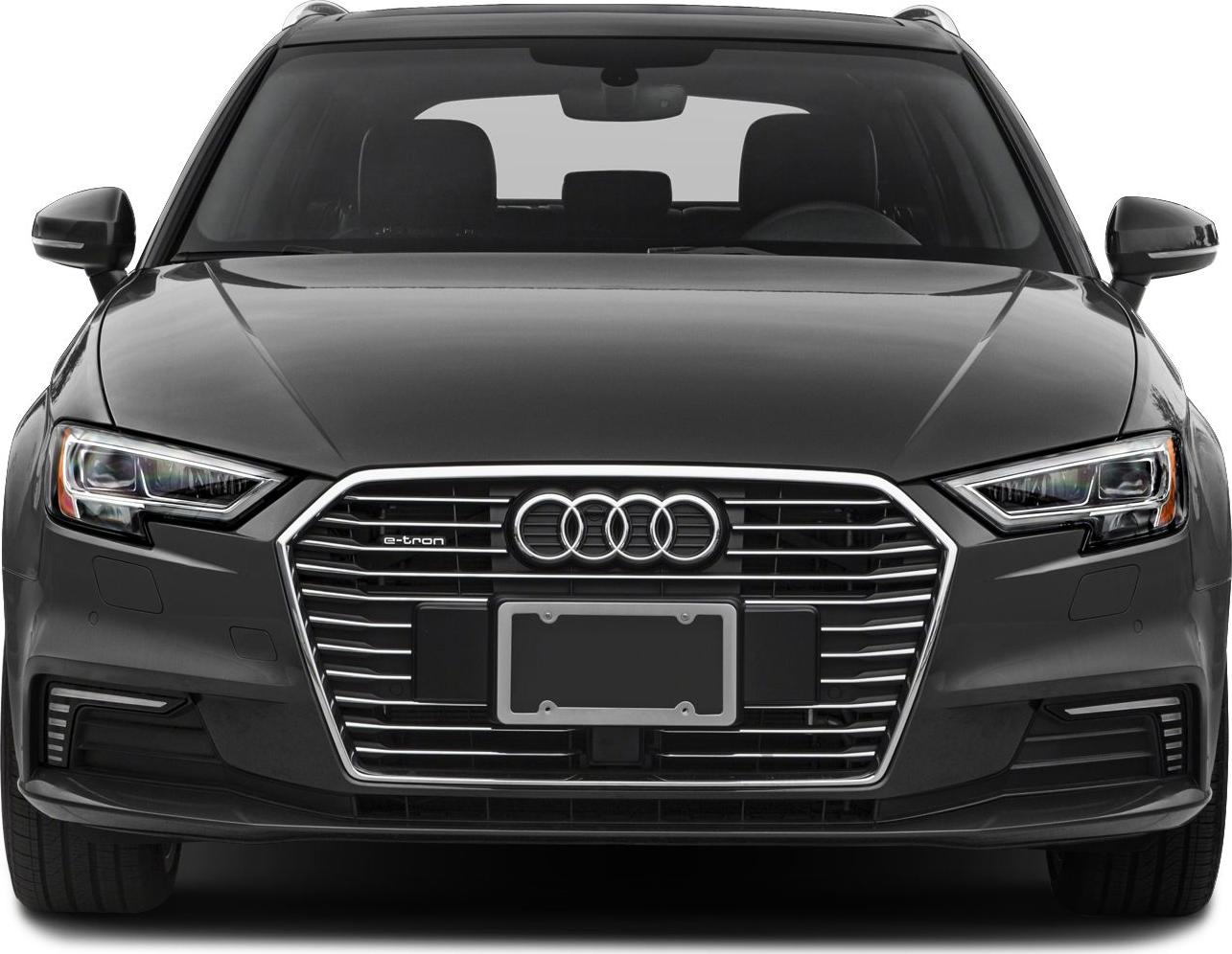 Front grille and LED headlights of hatchback electric vehicle