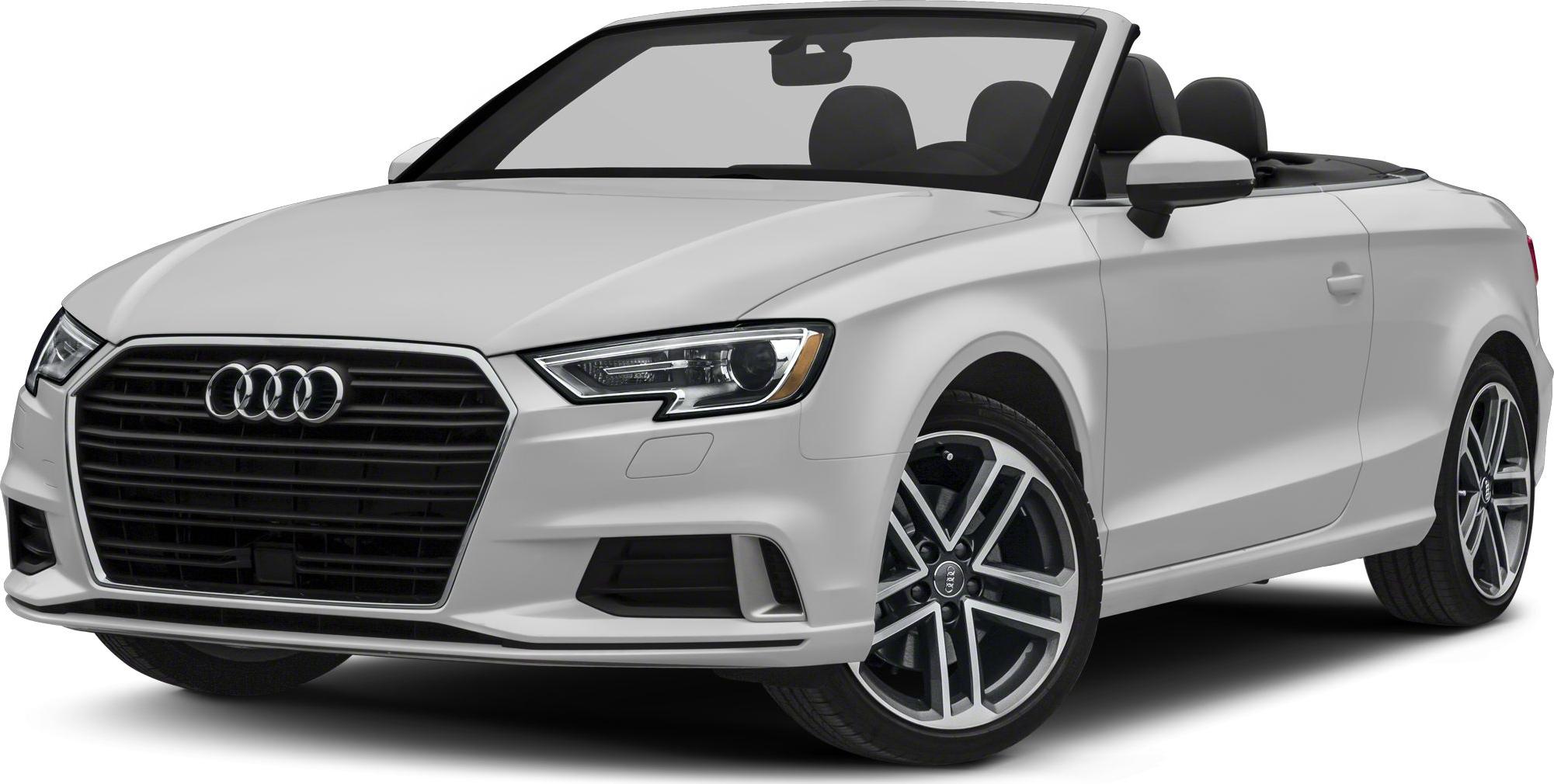 Convertible front view with LED headlights and alloy wheels