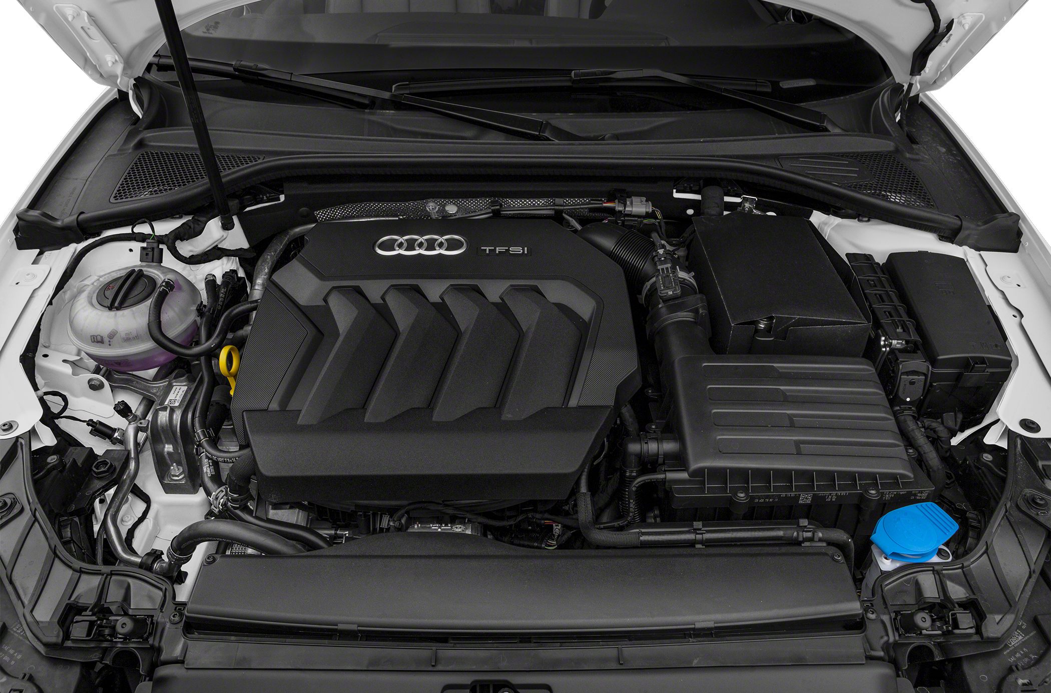 TFSI engine bay with detailed cover and intake components