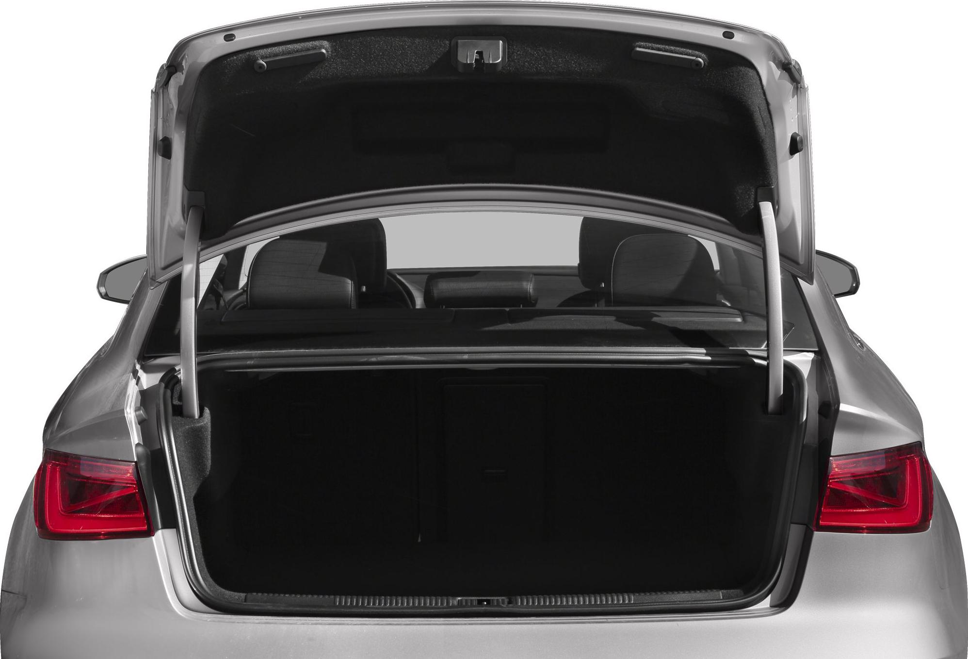 Open trunk with visible rear seats and taillights