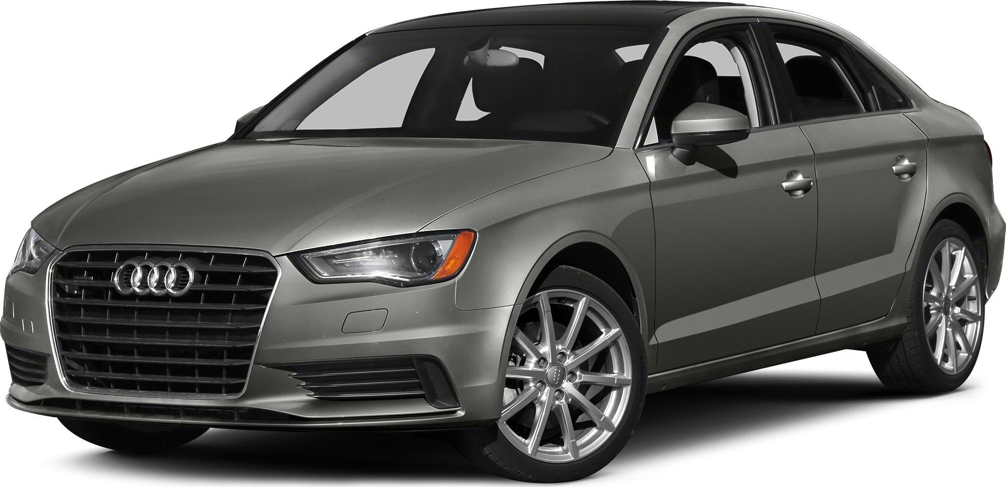 Front-side view of sedan with sleek headlight and alloy wheels