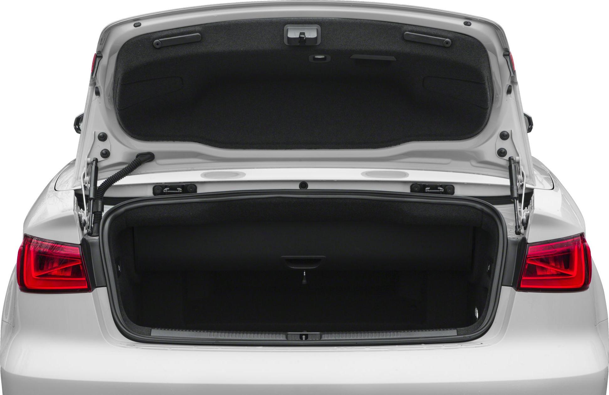 Open trunk with spacious rear cargo area and visible trunk interior.