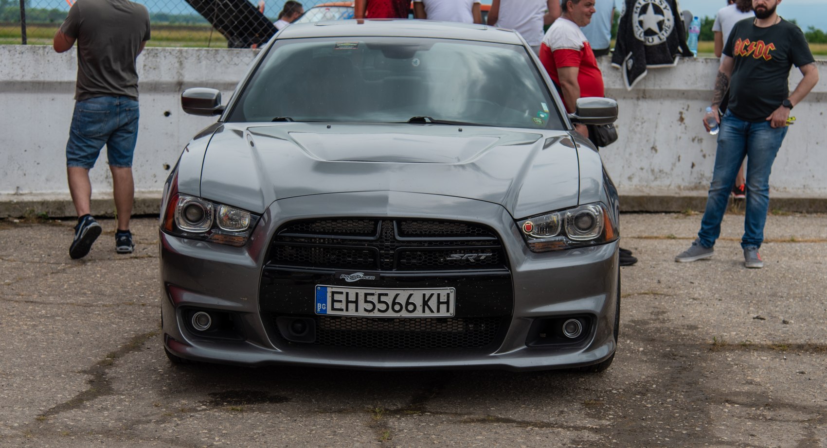 Front view with aggressive grille and dual headlights