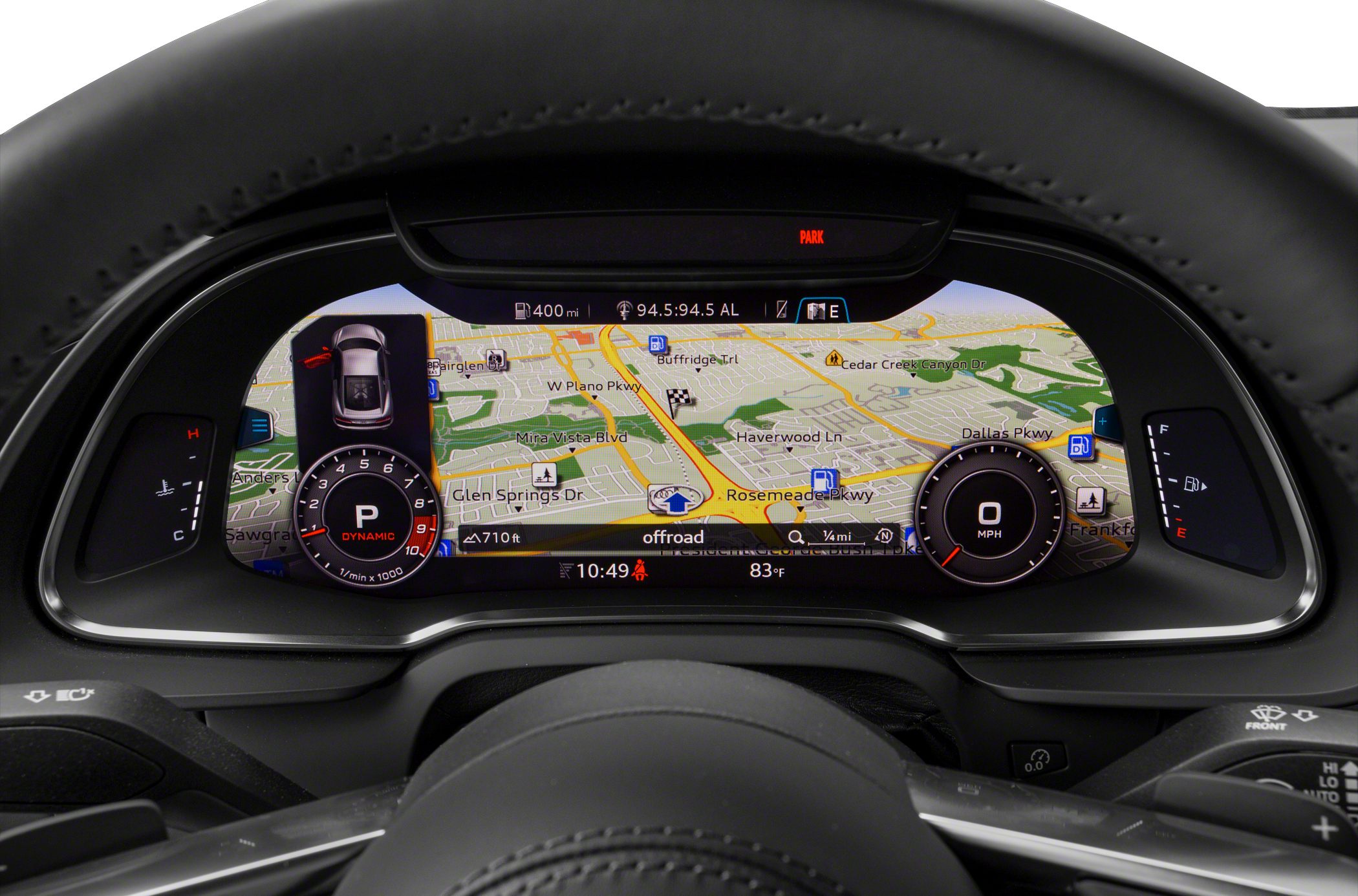 Digital instrument cluster with integrated GPS navigation