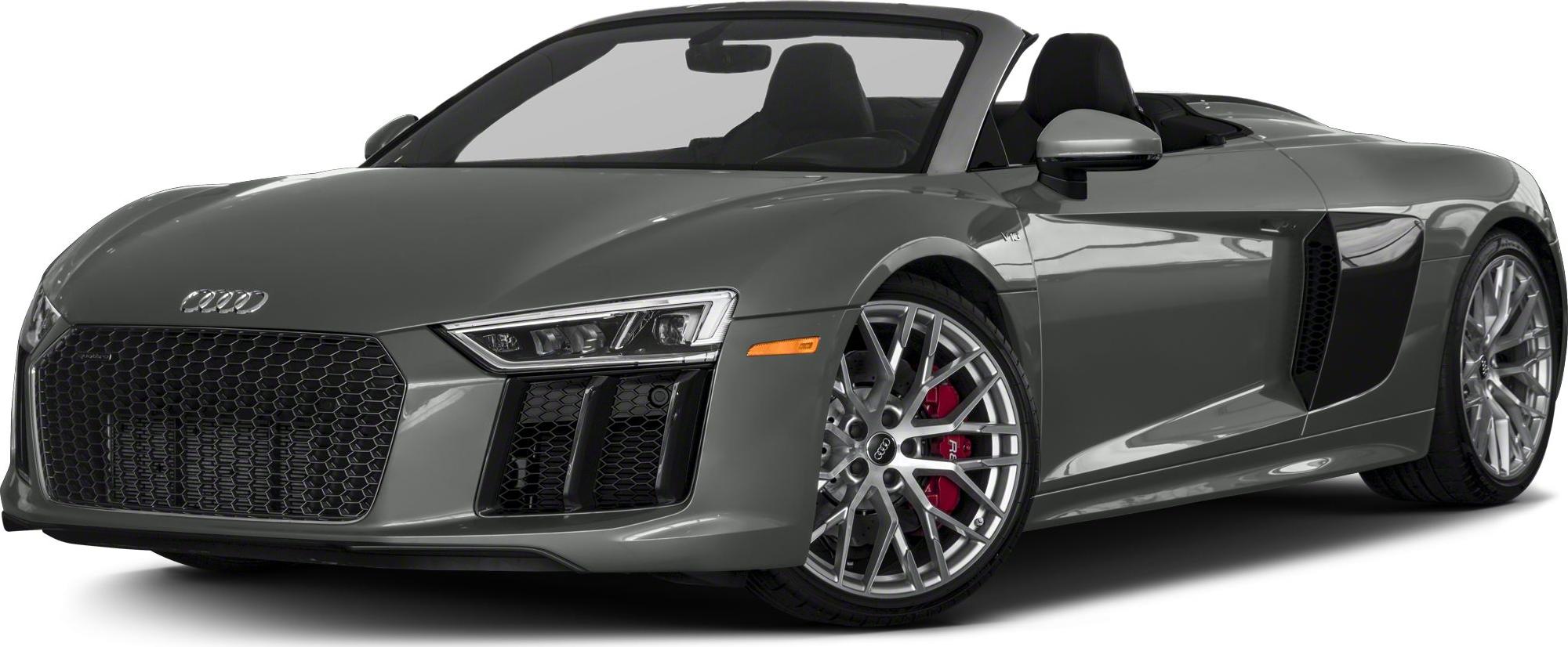 Front-angle view of a convertible sports car with aerodynamic design and alloy wheels.