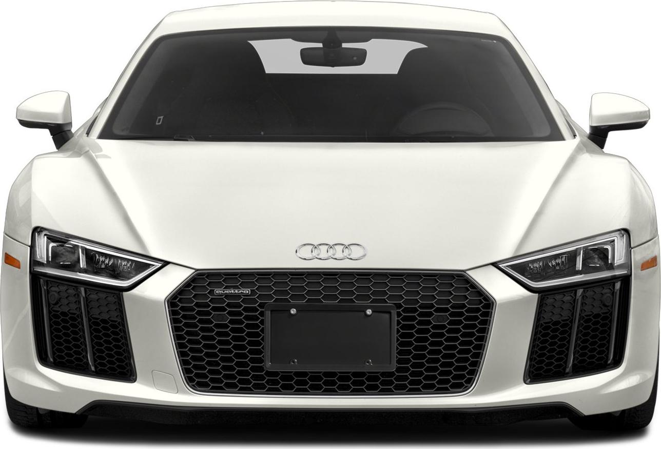 Front view with hexagonal grille and LED headlights