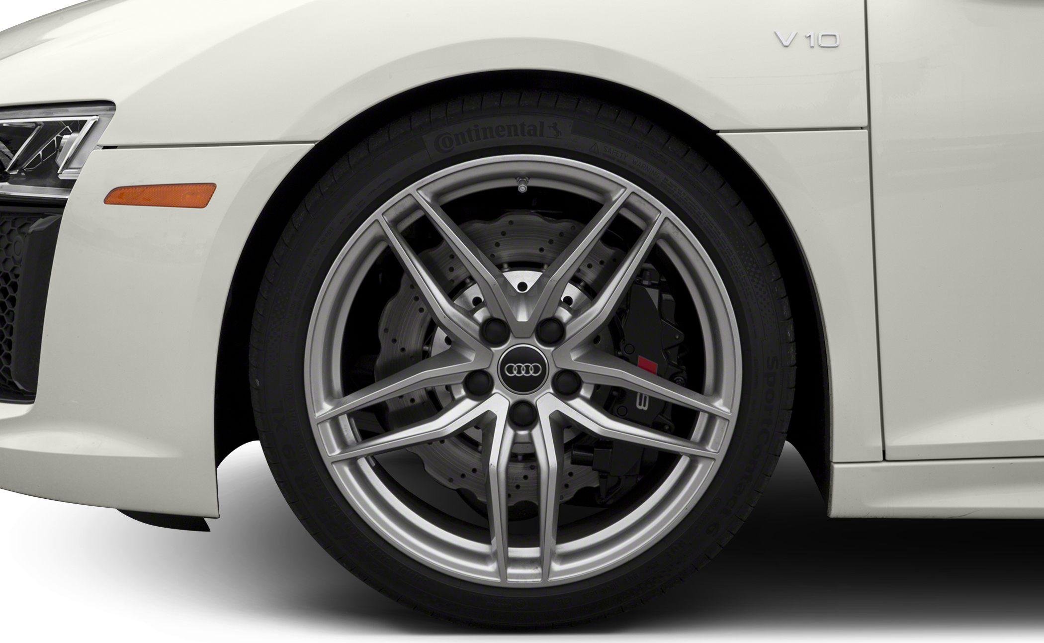 Alloy wheel and brake disc close-up with V10 badge