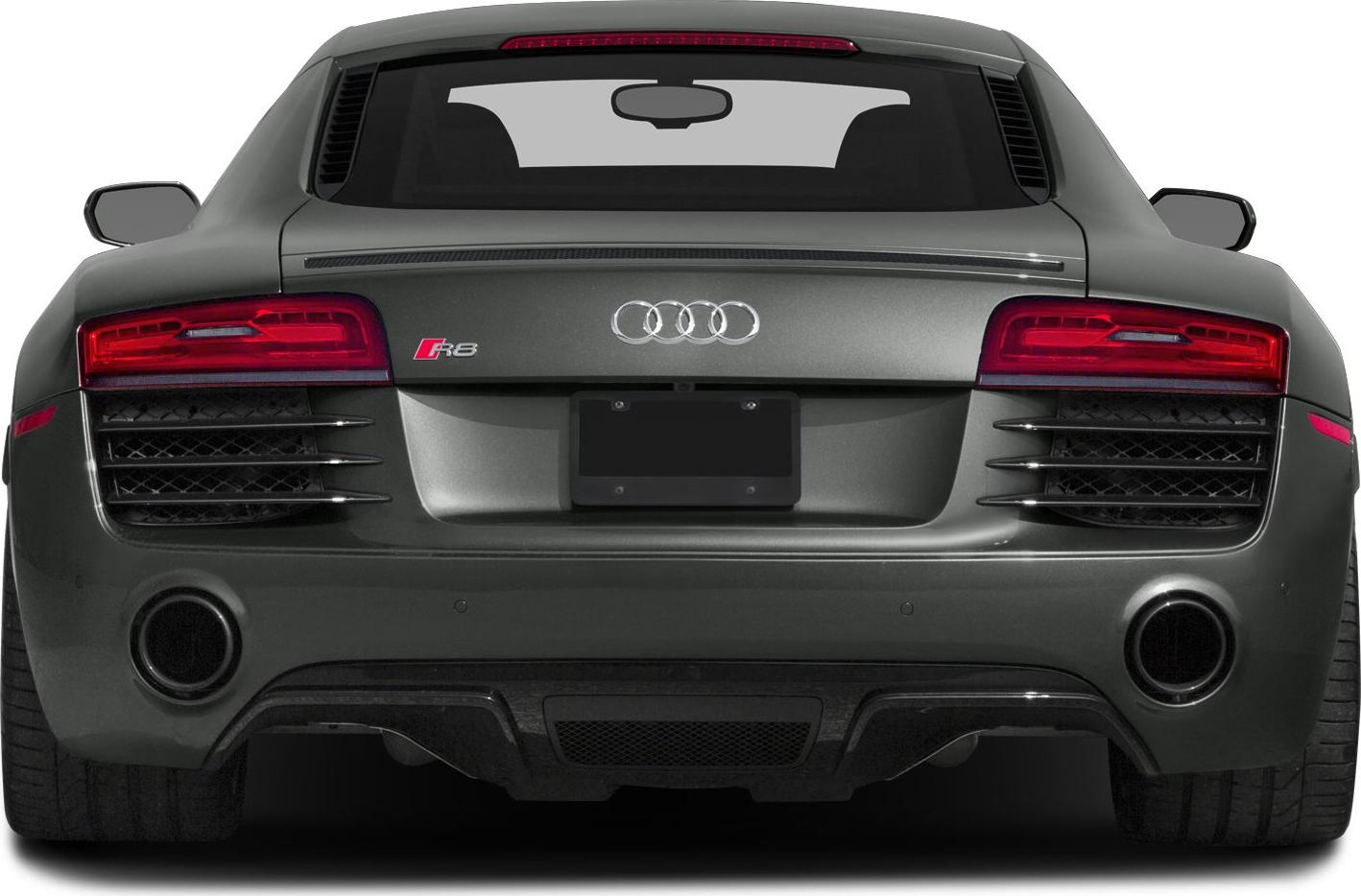 Rear view highlighting taillights and dual exhaust outlets