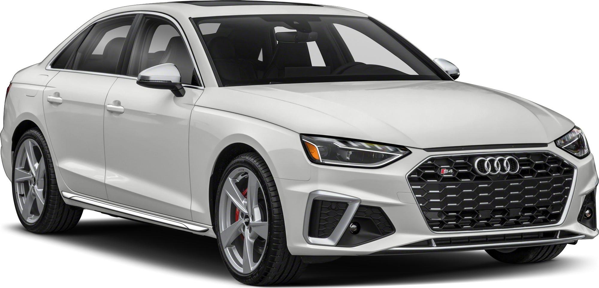 Sporty sedan with honeycomb grille and sharp headlights