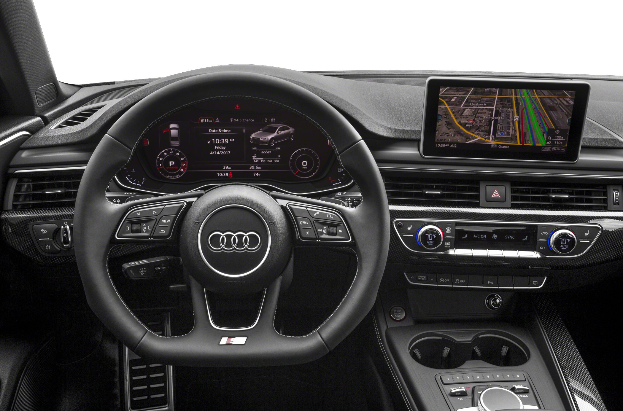 Digital instrument cluster and infotainment navigation display