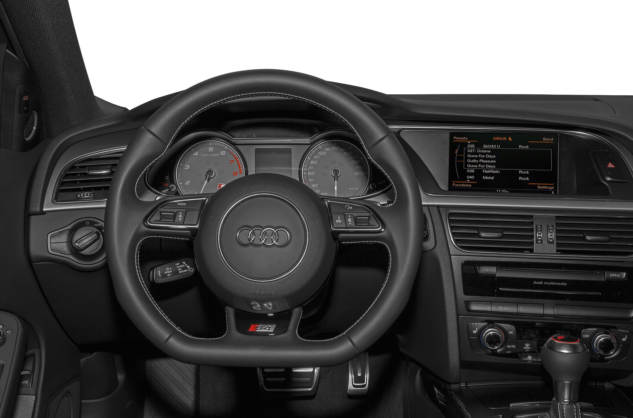 Steering wheel and dashboard with multimedia display