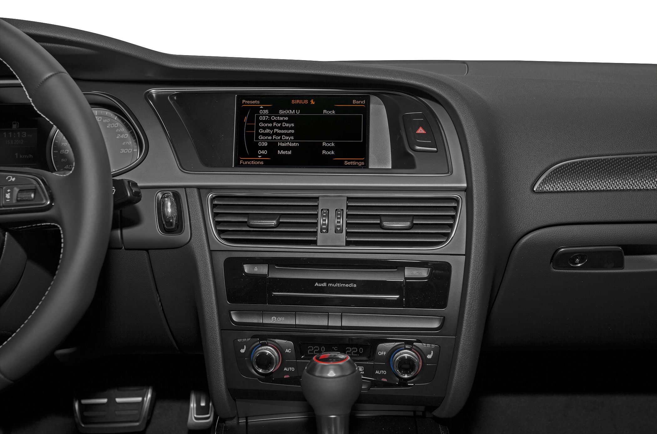 Dashboard with multimedia display and dual-zone climate controls