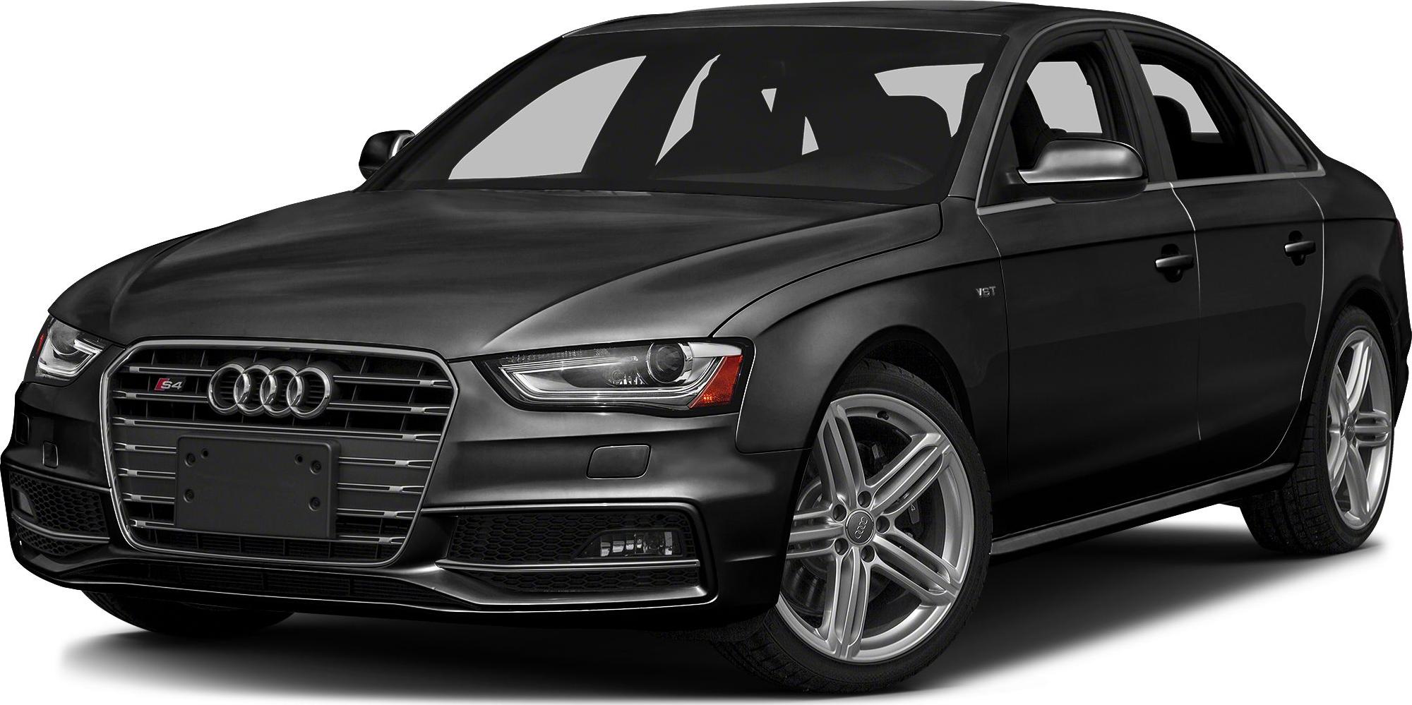 Front view of a sleek sedan with LED headlights and alloy wheels