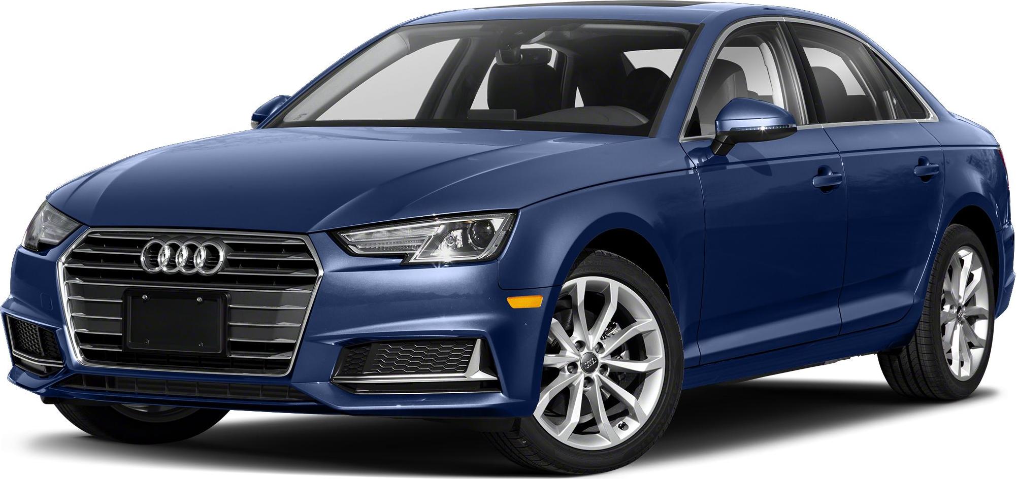 Blue luxury sedan front three-quarter view with distinctive grille and alloy wheels
