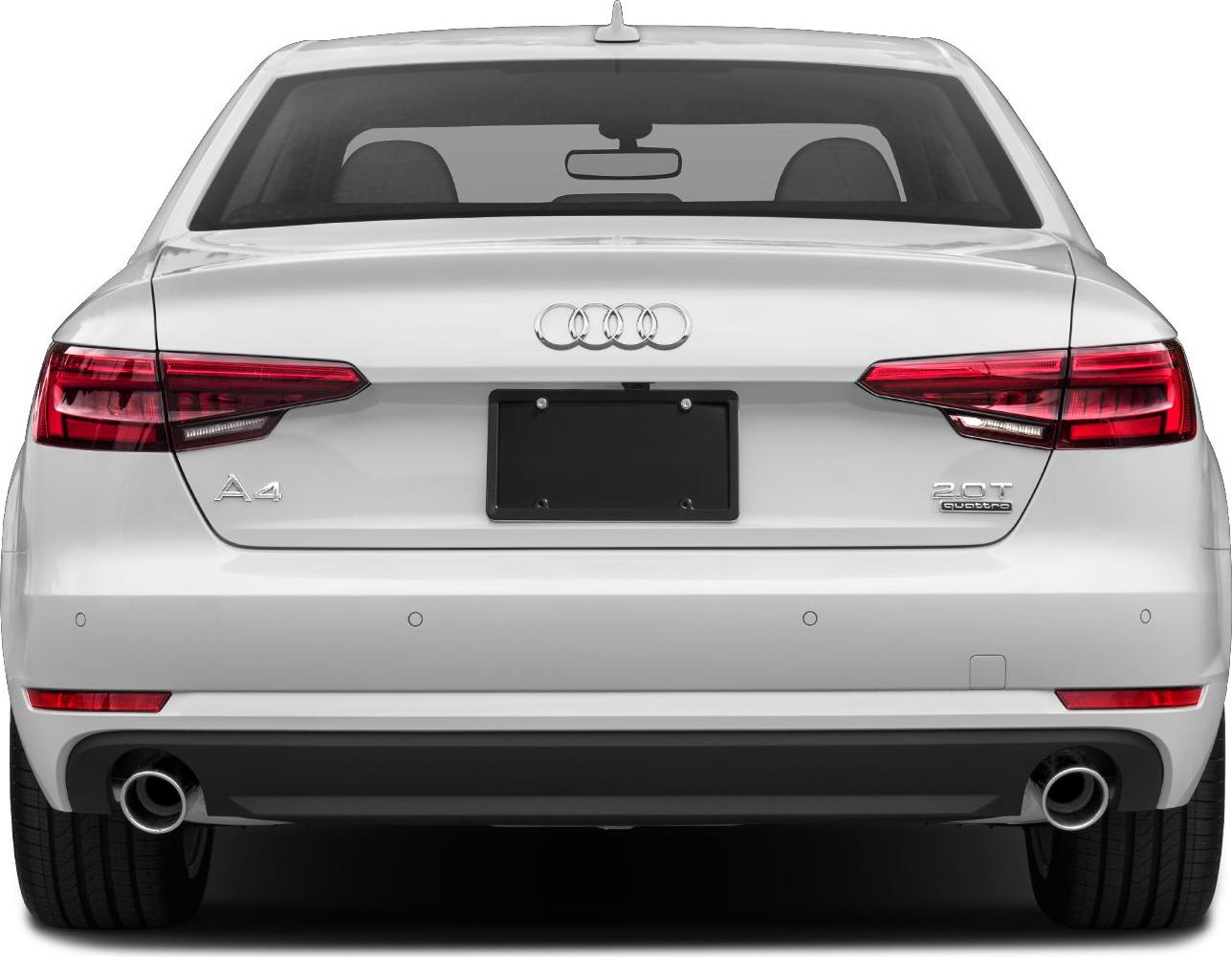 Audi A4 rear with dual exhaust and LED tail lights