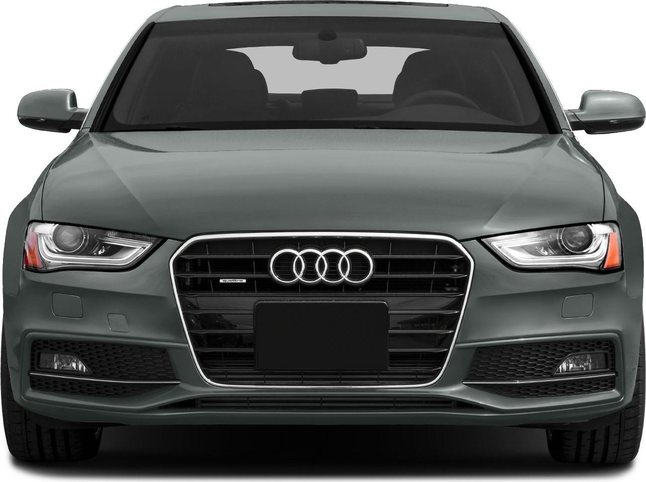 Front view with signature grille and LED headlights