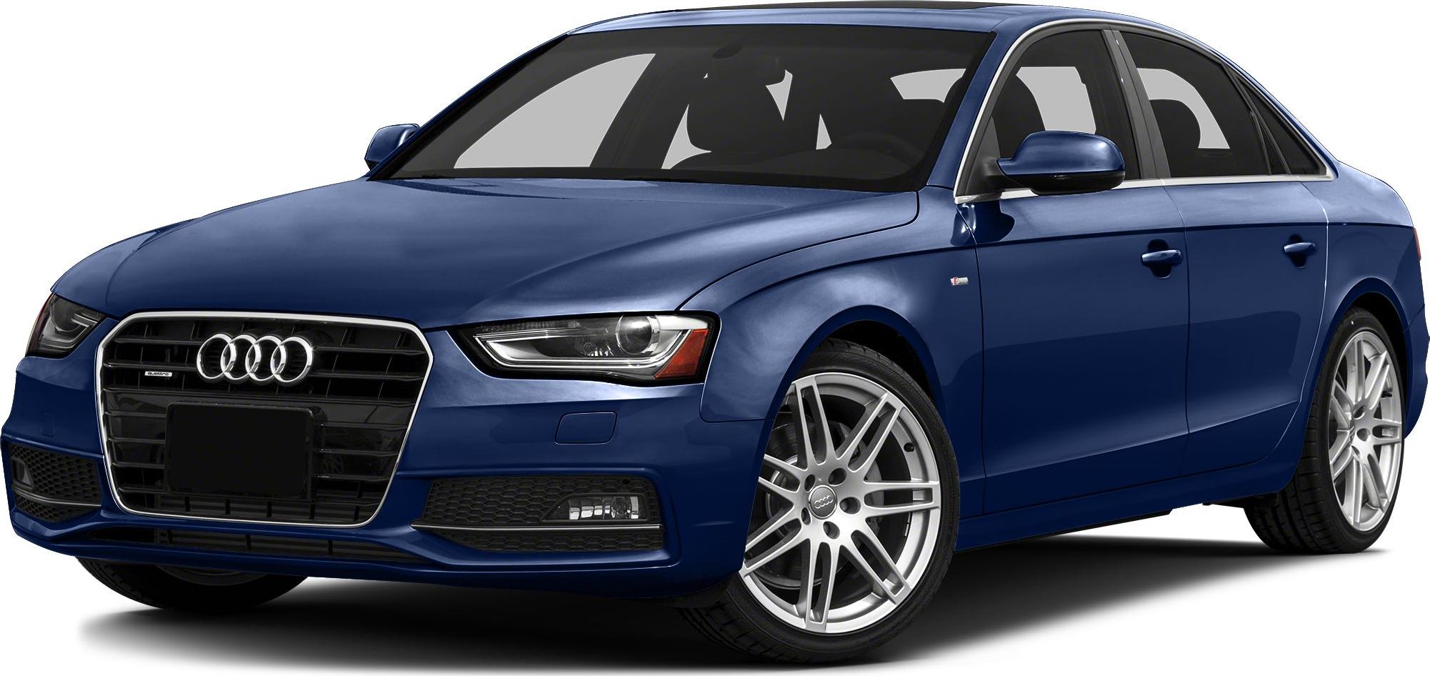 Blue sedan front with LED headlights and alloy wheels