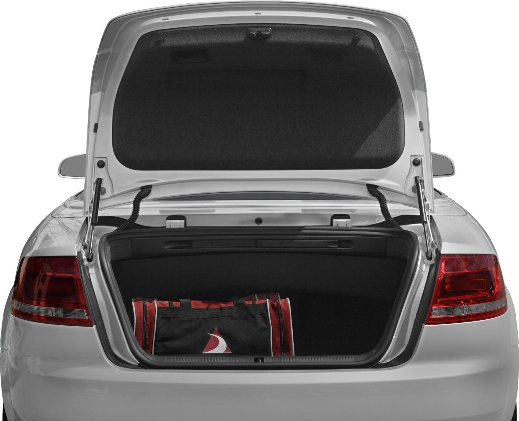 Open trunk with sports bag inside