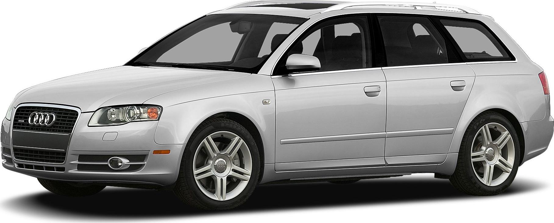 Silver Audi A4 Avant B7 8E wagon side profile and front view