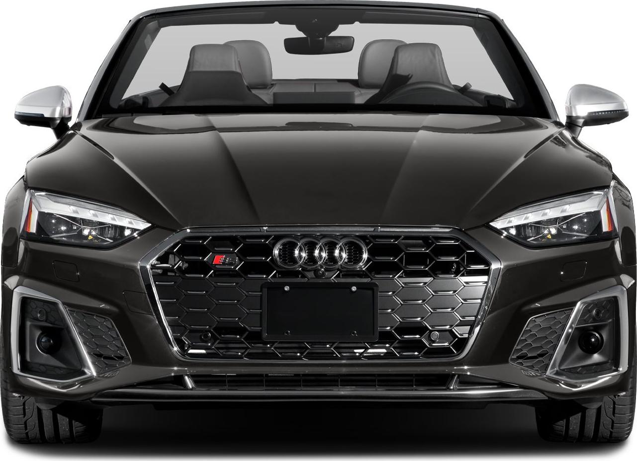 Front view with hexagonal grille and LED headlights