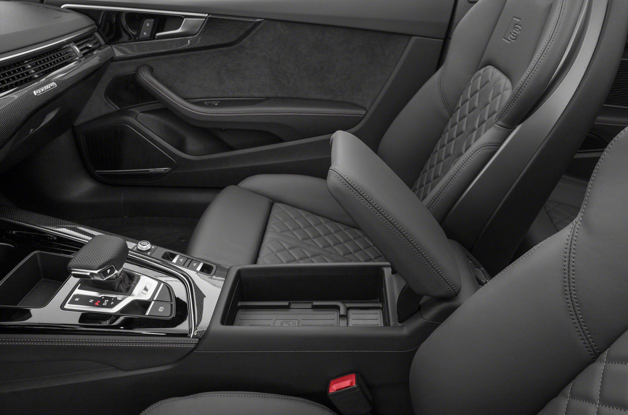 Luxury quilted leather seats and advanced center console with gear selector