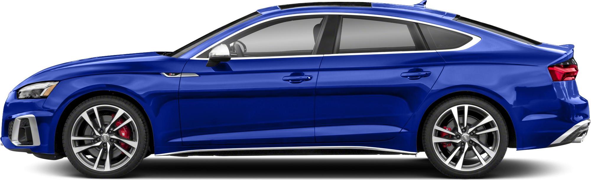 Side profile of a sporty luxury sedan with alloy wheels and aerodynamic body.
