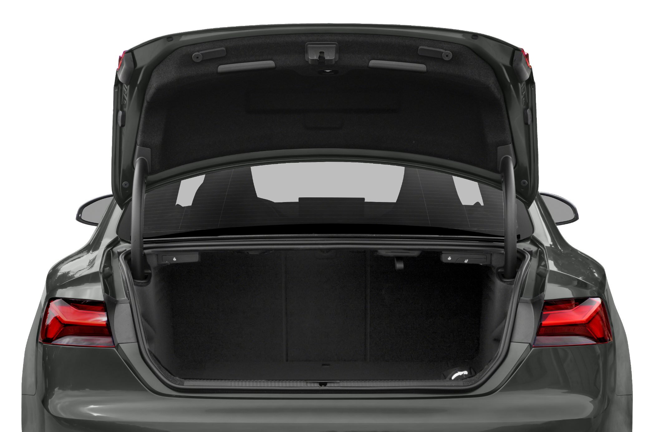 Open, spacious trunk with modern taillights and wide rear hatch