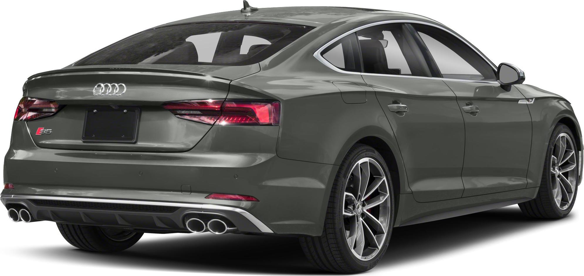 Rear view with quad exhausts and modern tail light design