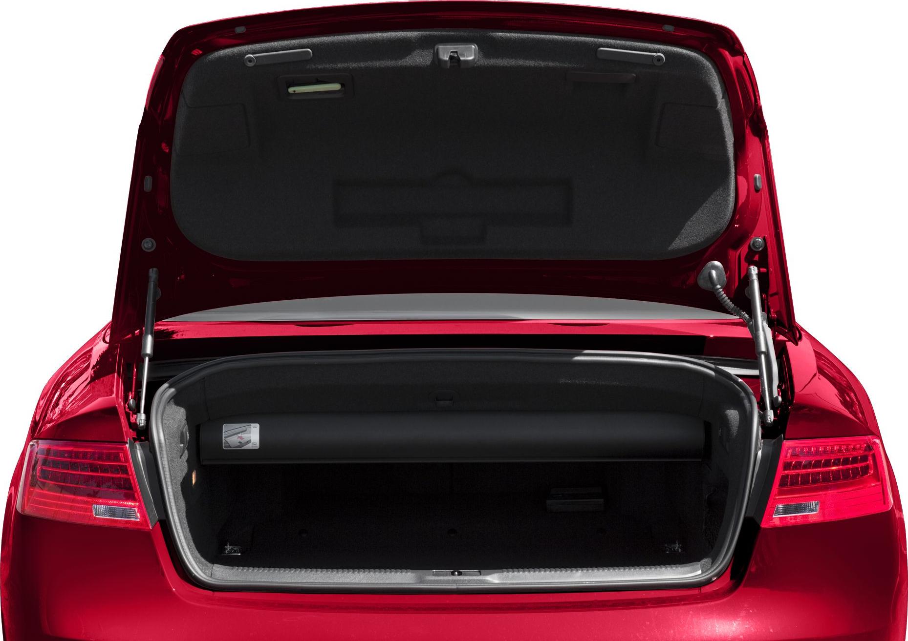 Open trunk view with spacious rear storage and comprehensive trunk lid details