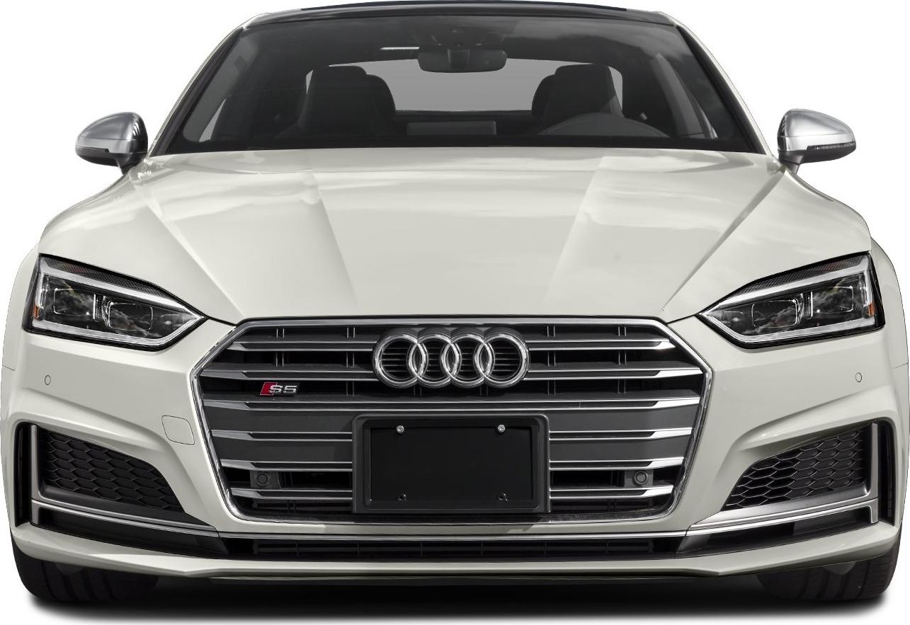 Front grille and headlights of a modern luxury coupe